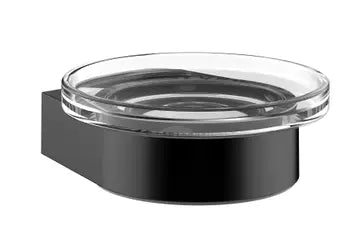 Noir et Neige Seifenhalter – Glas & Schwarz | Wandmontage modern