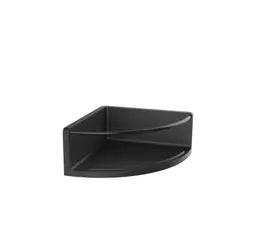 Noir et Neige – Eck-Duschkorb mit Sicherheitsbügel, 175×75×175 mm, matt schwarz