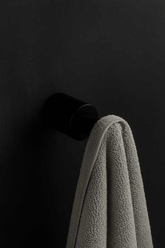 Noir & Neige – Wand-Handtuchhaken Schwarz | Ø 14,5 mm x 35 mm