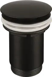 Cara Black Ablaufventil, lange Ausführung, mit Push-open-Funktion inkl. Überlauffunktion
