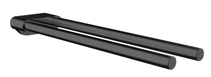 Noir et Neige – Handtuchhalter, zweiarmig, 430 mm, matt schwarz