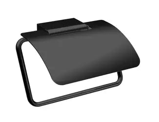 Noir et Neige – Toilettenpapierhalter mit Deckel, matt schwarz