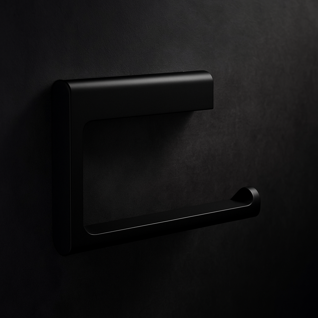 Noir et Neige – Toilettenpapierhalter ohne Deckel, matt schwarz