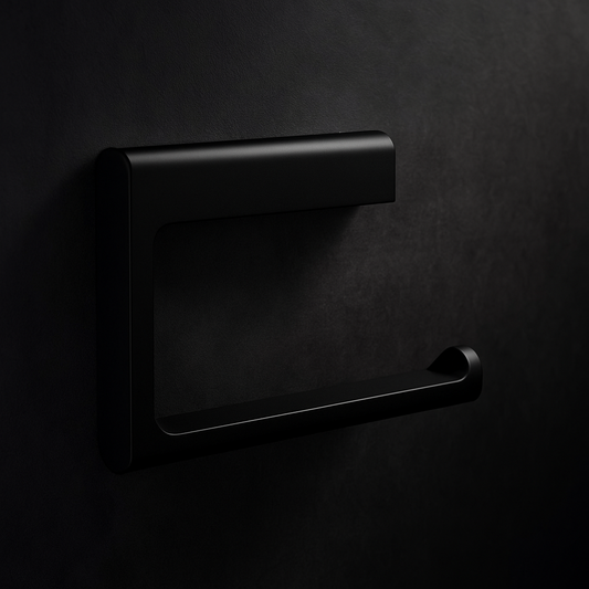 Noir et Neige – Toilettenpapierhalter ohne Deckel, matt schwarz