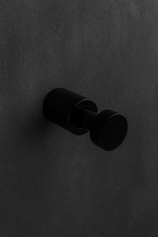 Noir & Neige – Wand-Handtuchhaken Schwarz | Ø 14,5 mm x 35 mm