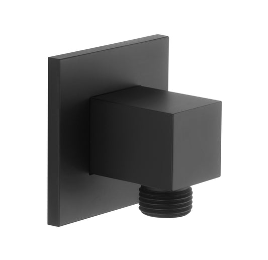 Cara Black Wandanschlussbogen 1/2", ohne Brausehalter, eckig, matt schwarz