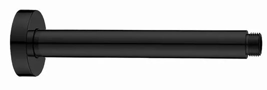Cara Black Deckenanschluss f.Kopfbrause, 1/2", rund, Länge 125mm, matt schwarz