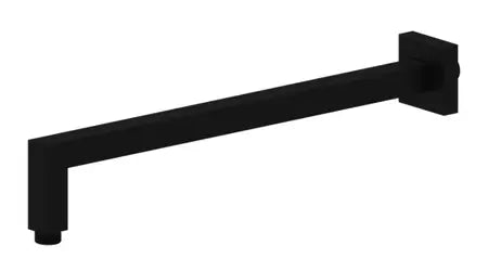 Cara Black Wandanschluss f.Kopfbrause, 1/2", eckig, Länge 400mm, matt schwarz