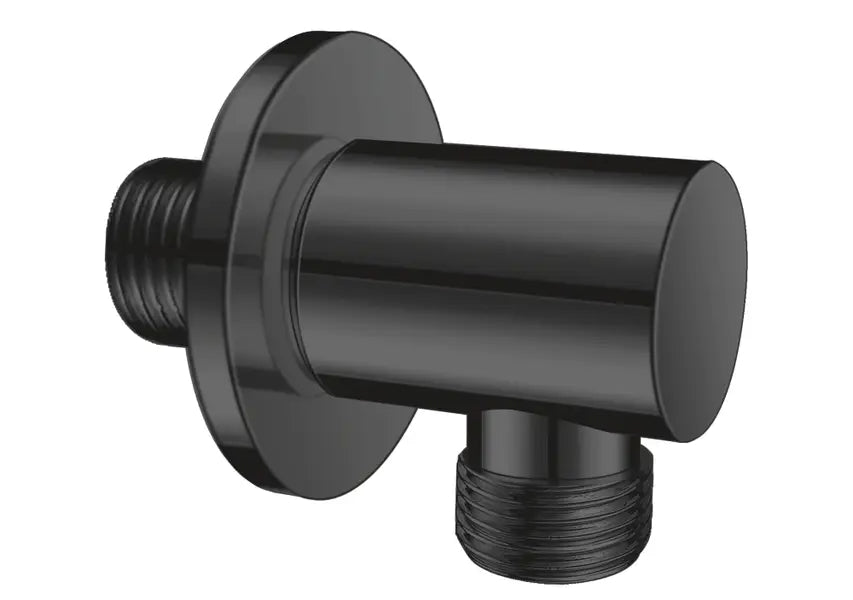 Cara Black Wandanschlussbogen 1/2", ohne Brausehalter, rund, matt schwarz